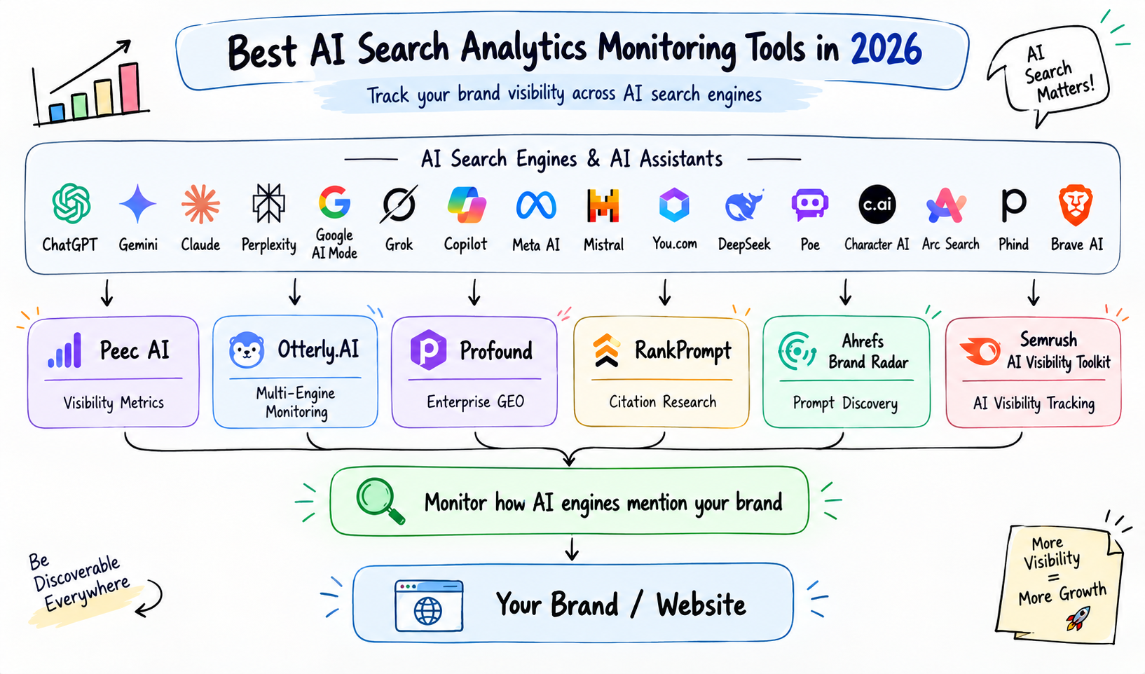 Best AI search analytics and monitoring tools in 2026
