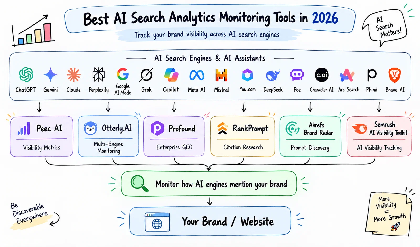 Best AI search analytics and monitoring tools in 2026