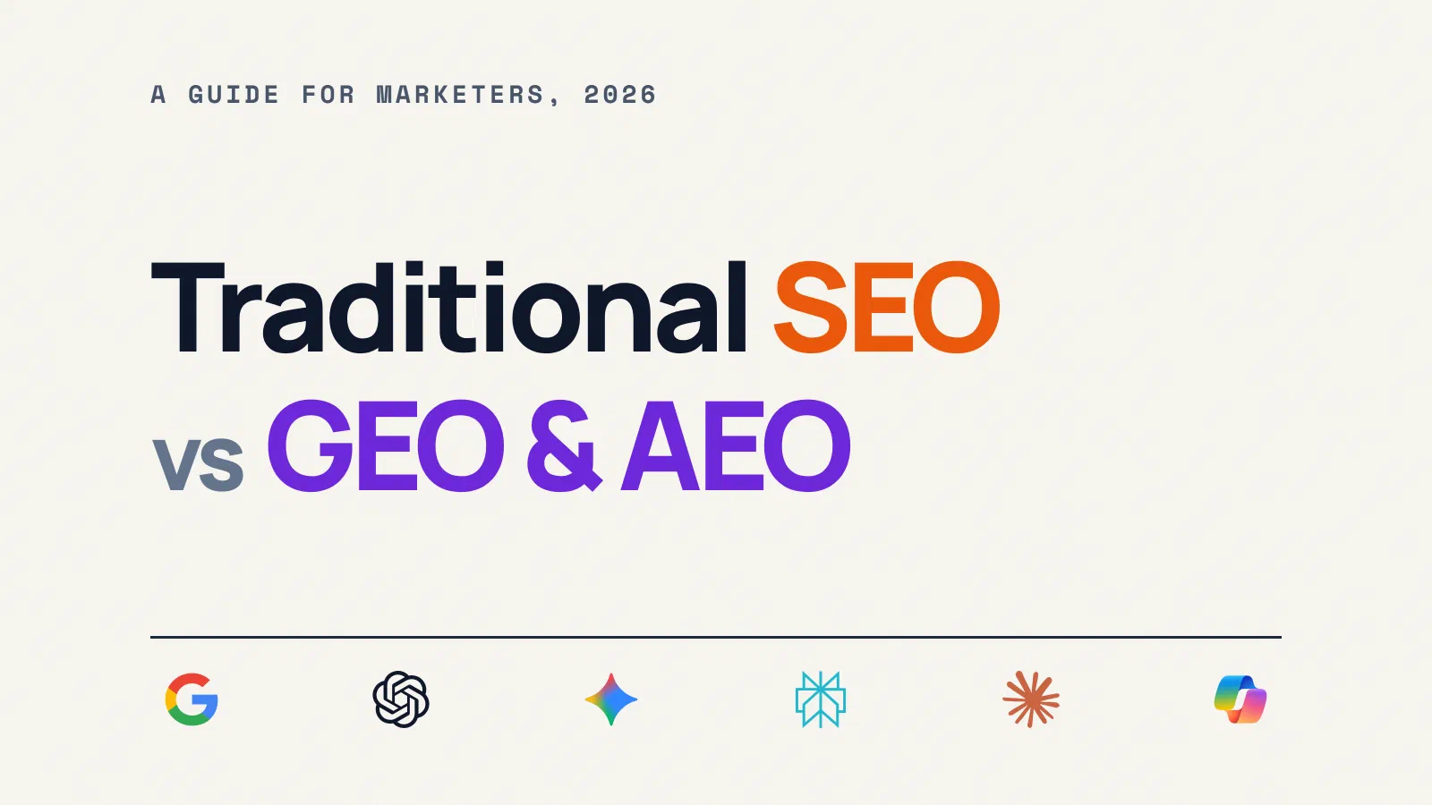 Traditional SEO vs GEO and AEO: How Search and AI Answers Differ